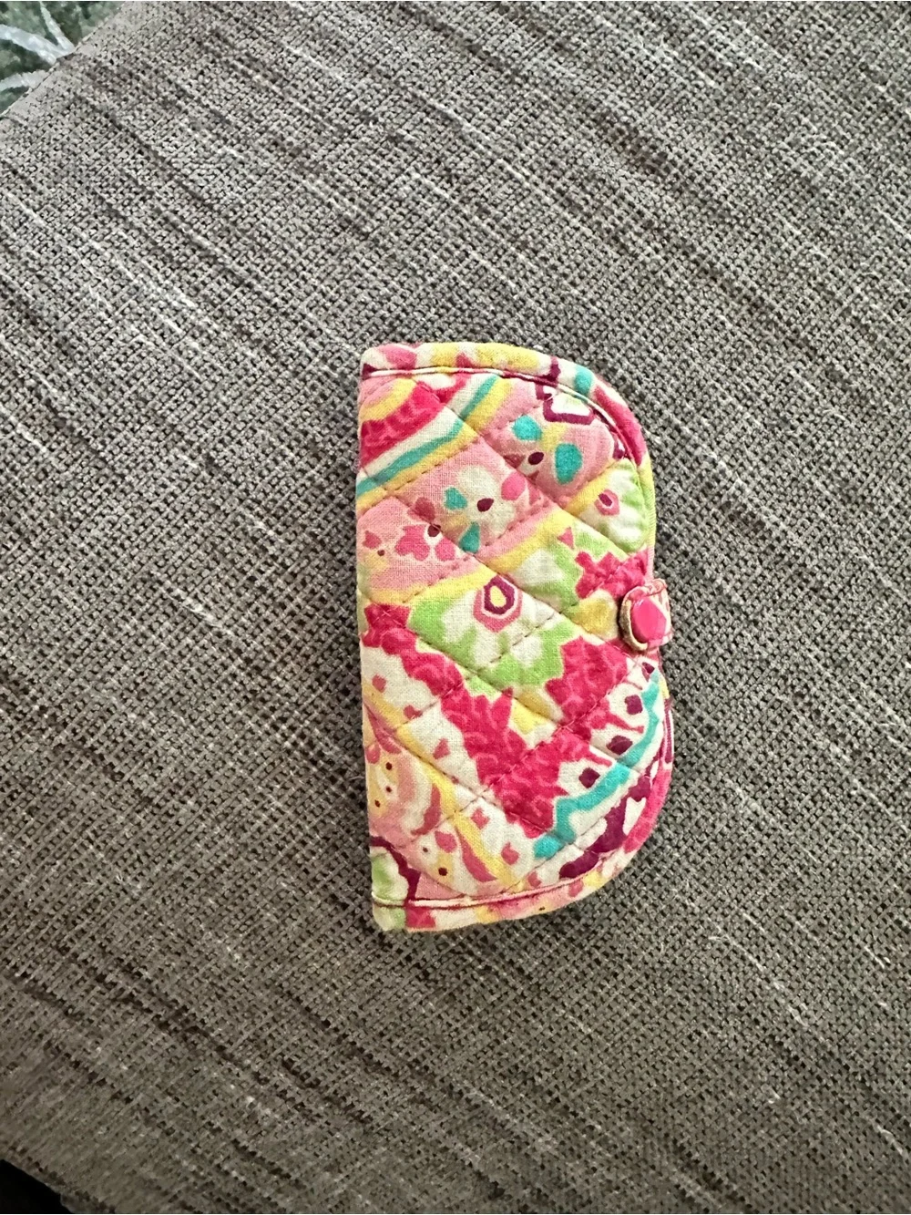 Vera Bradley Pink Floral Quilted Kids Coin Pouch